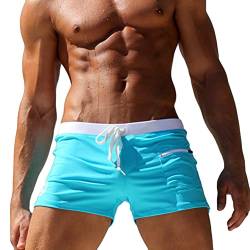 Tomwell Badeshorts für Herren Badehosen für Herren Herren Badehose Kurze Schwimmhose Boxer Badepants Wassersport Kurze Hose Schnelltrocknend Blau XL von Tomwell