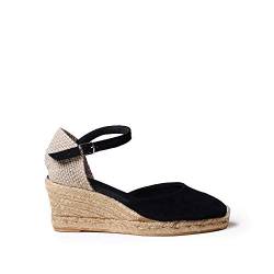 Toni Pons Wildleder-Espadrille für Damen - Lloret-5 - Schwarz, 36 EU von Toni Pons