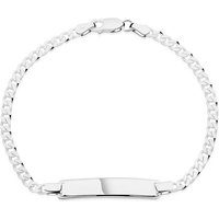 Tony Fein Silberarmband Gravurarmband 7 mm 925er Silber Massiv Diamantiert, Made in Italy für Damen und Herren von Tony Fein