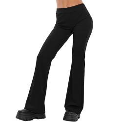 Toocool Damen-Schlaghose, Kurvige Hose, Hosen Damen Stoff, Figurbetonte Schlaghose, Flared Leggings, Damen Klamotten VB-2148Q [46, Schwarz] von Toocool