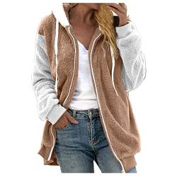 kuscheljacke teenager mädchen damen herbstmantel jacke damen winterjacke lang fell pullover damen schwarz winterjacke damen teenager damen jacke winter mit pelz yuwegr kapuzenpullover damen hoodie d von Topassion