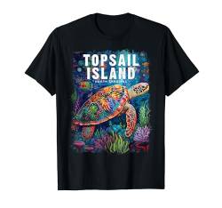 Topsail Island North Carolina Holiday NC-Urlaub Meeresschildkröte T-Shirt von Topsail Island North Carolina Vintage Surf Apparel