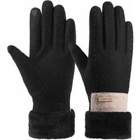 Torcarvh Strickhandschuhe Winterhandschuhe Damen Winter,Touchscreen Warmer Plüsch Handschuh von Torcarvh