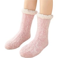 Torcarvh Thermosocken Damen rutschfest Wintersocken mit Fleece Futter,ABS Anti Rutsch Noppen (1-Paar) von Torcarvh