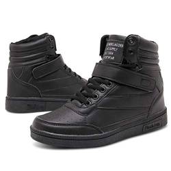 Damen High Top Sneakers Versteckte Ferse Schnüren Vulkanisierte Plattform Casual Sport Frühling Herbst Höhe Zunehmende Keilabsatz Trainer Schuhe Schwarz von Toride