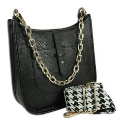 Toscanto Damen Jugend Umhängetasche Citytasche Leder Tasche schwarz OTT158US Leder Umhängetasche von Toscanto