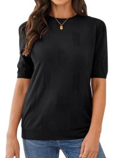 Totatuit Pullover Damen Shirt Basic Top Hoher Kragen Slim Fit T-Shirt Top für Herbst Winter von Totatuit