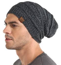 Tough Headwear Beanie Damen Herren - Mütze Herbst Winter - Strickmützen für Damen - Haube Wollmütze aus Acrylgarn - Lange Damenmütze - Warme Strickmütze - Long Beanie von Tough Headwear