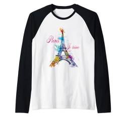 Eiffel Tower Paris Girls Travel Holiday Frankreich Souvenir Raglan von Tour Eiffel Paris France Vacances souvenir Tees