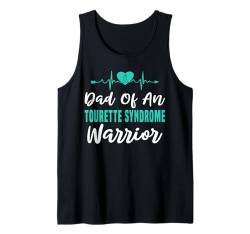 Tourette-Syndrom Awareness Dad Teal Ribbon Father Support Tank Top von Tourette Syndrome Awareness Products (Lwaka)