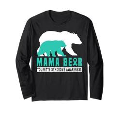 Tourette-Syndrom Bewusstsein Mama Bär Unterstützung Mutter Mama Langarmshirt von Tourette Syndrome Awareness Products (Lwaka)