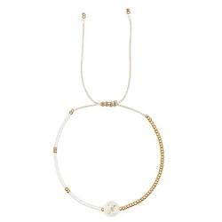 Townshine Miyuki Perlenarmband mit Initialen-Perlen-Armband für Damen und Mädchen, Perle von Townshine