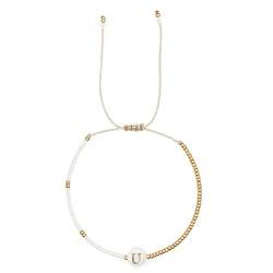 Townshine Miyuki Perlenarmband mit Initialen-Perlen-Armband für Damen und Mädchen, Perle von Townshine