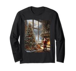 Traditionelle Vintage Weihnachten - Passende Familie Nostalgie Langarmshirt von Traditional Vintage Family Christmas Graphics