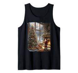 Traditionelle Vintage Weihnachten - Passende Familie Nostalgie Tank Top von Traditional Vintage Family Christmas Graphics