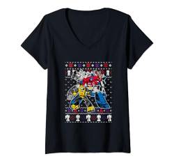 Damen Transformers Christmas Assemble T-Shirt mit V-Ausschnitt von Transformers