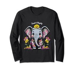 Small & Mighty Baby Elephant – Empowering Each Other Daily Langarmshirt von Trapendez Designs