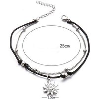 Traumheim Fußkette Fußkettchen Sonnenblume Fußkettchen Armbänder Perlen Knöchel Schmuck (1-tlg) von Traumheim