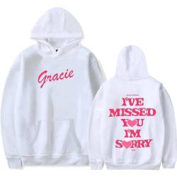 Trconk Gracie Abrams I've Missed You Im Sorry Tour Merch Kapuzenpullover Unisex Pocket Drawstring Langarm Sweatshirt Fashion Bedruckte Pullover Hoodies Für Männer Frauen XS~4XL-black||XS von Trconk