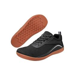 Treer Breite Barfußschuhe Herren, Barfussschuhe rutschfest Atmungsaktive Barfußschuhe Flache, Herren Barfussschuhe Sommer Minimalistische Trekkingschuhe Wanderschuhe Mode Glatte Linien von Treer