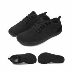 Treer Breite Barfußschuhe Herren, Barfussschuhe rutschfest Atmungsaktive Barfußschuhe Flache, Leinwand Herren Barfussschuhe Sommer Minimalistische Trekkingschuhe Wanderschuhe von Treer