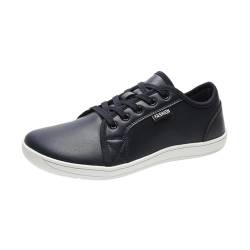 Treer Breite Barfußschuhe Herren Damen, Barfussschuhe rutschfest Atmungsaktive Barfußschuhe Flache Wasserdichtes PU Barfussschuhe Sommer Minimalistische Trekkingschuhe Wanderschuhe von Treer