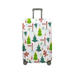 Treer Kofferhülle,Elastische Kofferschutzhülle,Thema Weihnachten Reise Suitcase Cover,Waschbare Kofferüberzug Reisekoffer Hülle Schutz Bezug Schutzhülle (Baum,XL) von Treer