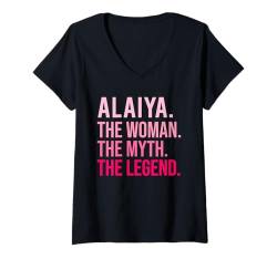 Damen Alaiya Die Frau Der Mythos Die Legende Lustiger Valentinstag T-Shirt mit V-Ausschnitt von TrendWardrobe