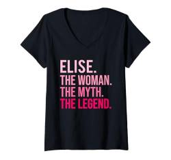 Damen Elise Die Frau Der Mythos Die Legende Lustiger Valentinstag T-Shirt mit V-Ausschnitt von TrendWardrobe