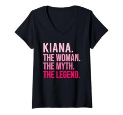 Damen Kiana Die Frau Der Mythos Die Legende Lustiger Valentinstag T-Shirt mit V-Ausschnitt von TrendWardrobe