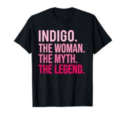 Indigo Die Frau Der Mythos Die Legende Lustiger Valentinstag T-Shirt von TrendWardrobe