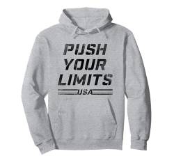 Trendy Push Your Limits USA Vintage Logo Pullover Hoodie von Trendy Apparel