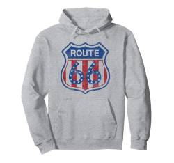 Trendy Route 66 American Flag Road Sign Pullover Hoodie von Trendy Apparel