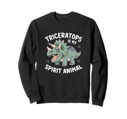 Triceratops Is My Spirit Tier-Dinosaurier-T-Shirt, Grün Sweatshirt von Triceratops Is My Spirit Animal