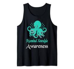 Trigeminusneuralgie Awareness Funny Octopus Teal Support Tank Top von Trigeminal Neuralgia Awareness Products (Lwaka)