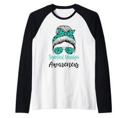 Trigeminusneuralgie Bewusstsein Messy Bun Support Women Raglan von Trigeminal Neuralgia Awareness Products (Lwaka)