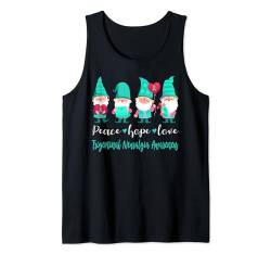 Trigeminusneuralgie Bewusstsein Niedliche Zwerge Frieden Hoffnung Liebe Tank Top von Trigeminal Neuralgia Awareness Products (Lwaka)