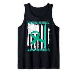 Trigeminusneuralgie Bewusstsein USA Flagge American Support Tank Top von Trigeminal Neuralgia Awareness Products (Lwaka)