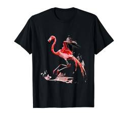 Flamingo-Kunstwerk, Tierkunst, tropisches Flamingo-Vogelmotiv T-Shirt von Tropical Jungle Animal Art