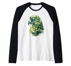 Kakapo Papagei Wildlife Tierdruck Motiv Neuseeland Vogel Raglan von Tropical Jungle Animal Art