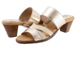 Trotters Damen Footwear-Ladies Hausschuh, metallic-goldfarben, 39 EU Schmal von Trotters