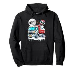 Dabbing Snowman On Truck Christmas Driver Lover Kids Pullover Hoodie von Truck Christmas Costume