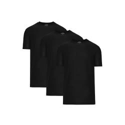 True Classic Herren Active T-Shirt mit Rundhalsausschnitt und kurzen Ärmeln 3er-Pack - Schwarz, S von True Classic