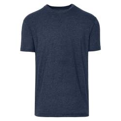 True Classic Herren T-Shirt mit Rundhalsausschnitt und kurzen Ärmeln, 1er-Pack - Marineblau Meliert, 3XL von True Classic