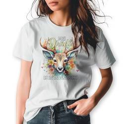 True Statements T-Shirt „MEI Dirndl is in da Wäsch“ - Trachtenshirt mit Oktoberfest-Aufdruck - Print Shirt für Damen - Lifestyle Streetwear, Weiß, Gr. M von True Statements