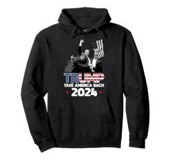 Trump-Schuss Take America Back 2024 Blutender Butler PA Trump Pullover Hoodie von Trump Rally Butler PA Trump 2024 You Missed