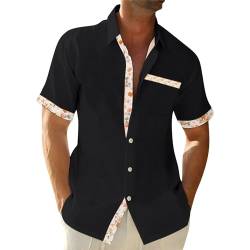 Herren Sommer Kurzarm-t-Shirt Hawaii Hemden 80er Jahre Kurzarm Shirt kurzärmelige herrenhemden Hawaii Shirts Herren Hawaii Kleid Damen Sommer Outfit Herren 80er Jahre Kurzarm von Tsamuo