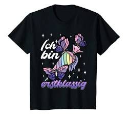 Kinder Einschulung Schulkind 2021 Schmetterling Schultüte T-Shirt von Tshirt Schulkind 2021 Mädchen Geschenk