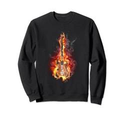 brennende Gitarre Motiv T-Shirt Rock Star Outfit Mann Frau Sweatshirt von Tshirt Shirt T-Shirt Pullover Hoodie Sweater Style