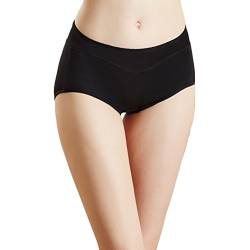 Tulpen Damen 100% Seide Panty Slip Atmungsaktive Thong Fuer Frauen Schwarz L von Tulpen